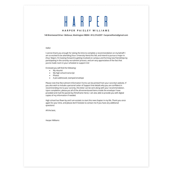 Cobalt Cover letter template