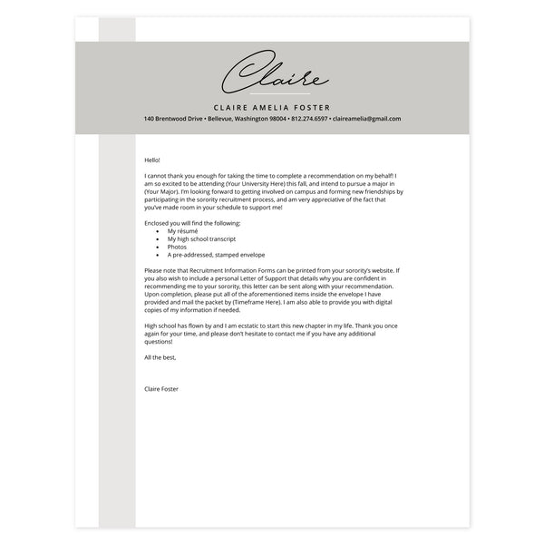 Fog Cover letter template