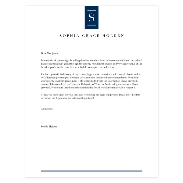 Cover letter template