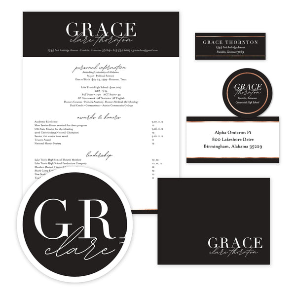 Glamour Editable Sorority Packet Template