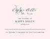 Kappa Delta Marble & Blush Bid Card