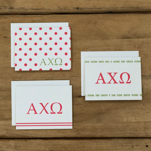 Alpha Chi Omega Mixed Greek Note Cards