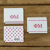 Phi Mu Mixed Greek Note Cards