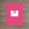 Modern Watercolor Personalized Folder Sticker shown in Peony