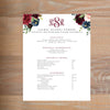 Moody Garden social resume letterhead with full formatting shown in Wine