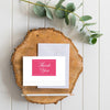 Monogram Block generic thank you cards in Fruit Punch