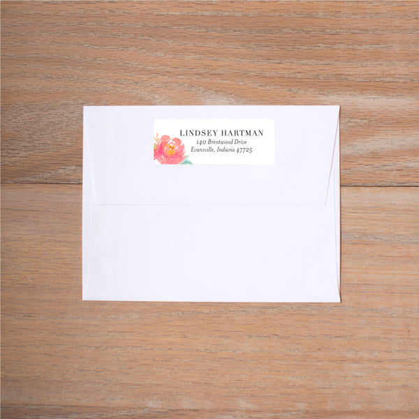 Peony Garden return (home) address label