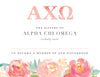 Alpha Chi Omega Peony Bid Card