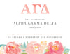 Alpha Gamma Delta Peony Bid Card