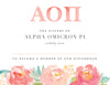 Alpha Omicron Pi Peony Bid Card