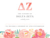 Delta Zeta Peony Bid Card