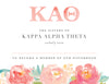 Kappa Alpha Theta Peony Bid Card