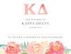 Kappa Delta Peony Bid Card