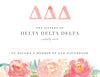 Delta Delta Delta Peony Bid Card