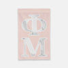 Phi Mu Vertical Greek Letter Flag