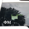 Phi Mu White Greek Letter Vinyl Decal