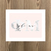 Phi Mu Marble & Blush Sorority Art Print