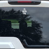 Pi Beta Phi White Brush Stroke Decal