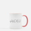 Alpha Omicron Pi Marble & Blush Sorority Mug