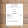 Simply Preppy social resume letterhead with full formatting shown in Strawberry & Night