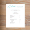 Penned Name social resume letterhead with full formatting
