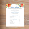 Citrus Garden resume shown with full formatting