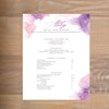 Lilac Wash social resume letterhead with full formatting