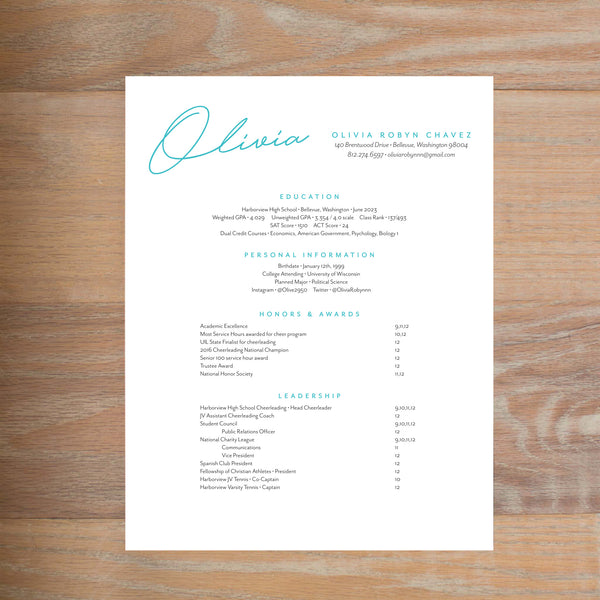 Penned Name with full formatting