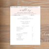 Marble Blush resume shown with full formatting