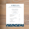 Golden Herringbone social resume letterhead with full formatting