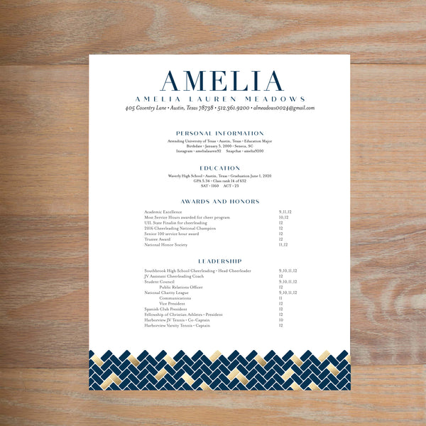 Golden Herringbone with full formatting
