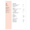 Coral Multi-page resume (2nd page) template