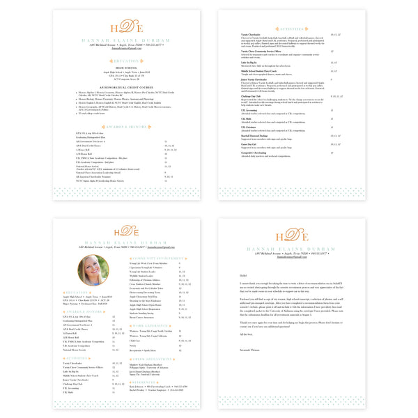 Sweet Monogram Microsoft Word Resume Templates