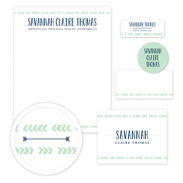 Boho Chic Stationery Set - Large