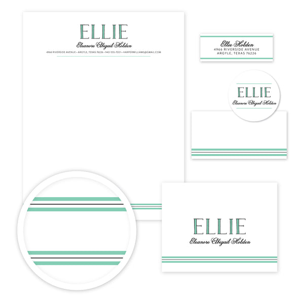 Preppy Name Stationery Set - Large