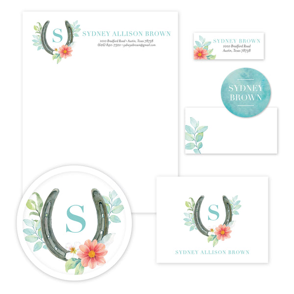 Sweet Horseshoe Stationery Set - Large
