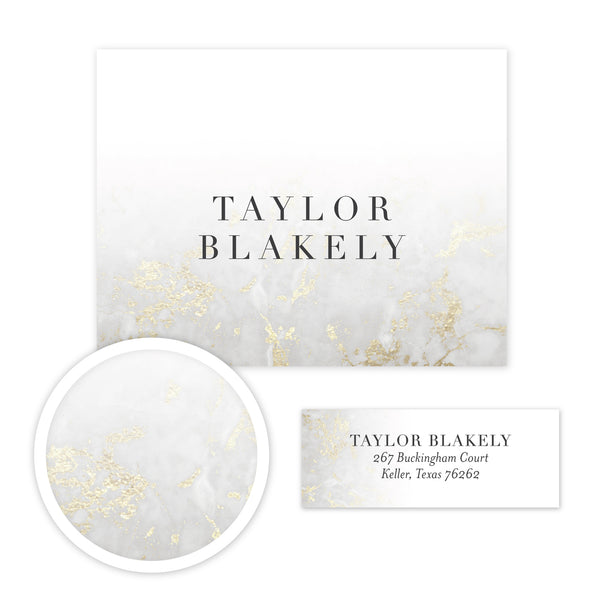 Golden Marble Stationery Set - Small