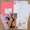 Geometric Bouquet sorority packet shown with Coral Pocket Folder