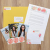 Peony Garden sorority packet shown with Curry presentation envelope