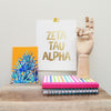 Gold Foil Zeta Tau Alpha on Display