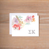 Sigma Kappa Geometric Bouquet Sorority Note Card