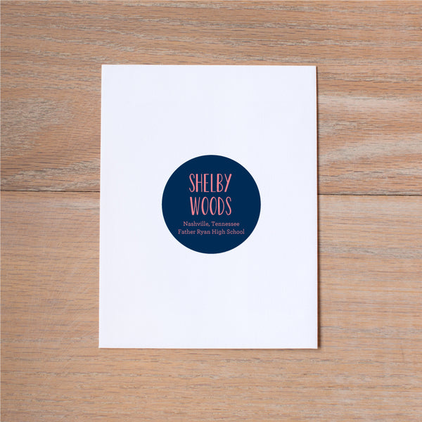 Simply Preppy Personal Sticker shown in Strawberry & Night