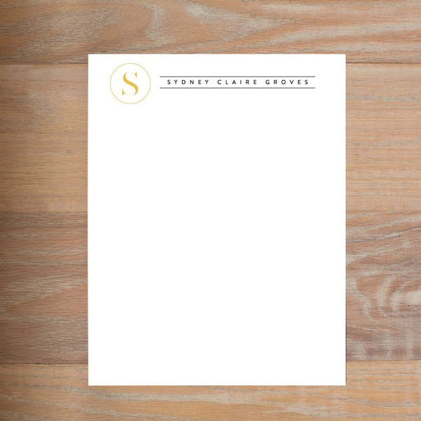 Simply Modern Initial letterhead version 2