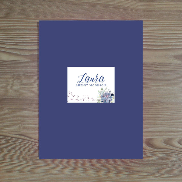Succulent Garden Personalized Folder Stickers