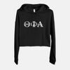 Theta Phi Alpha Marble & Black Sorority Cropped Sweatshirt