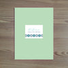 Tile Border folder sticker shown on Green Tea pocket folder