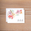 Delta Delta Delta Geometric Bouquet Sorority Note Cards