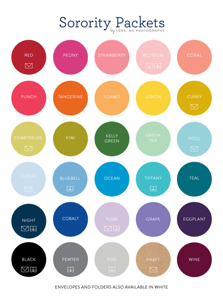 Sorority Packet Color Palette
