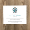 Zeta Tau Alpha Sorority Crest Bid Card