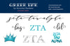 Zeta Tau Alpha Sticker Set